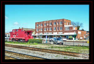 Beckham Hotel and TandP (Texas and Pacific) Railroad Caboose