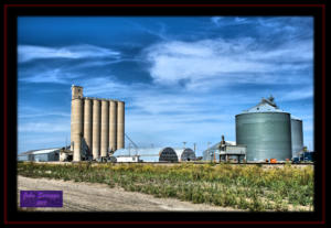 Claude Texas Railroad Grain Elevator Silos