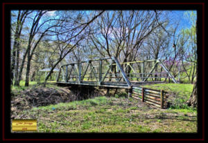 Cooke County Texas Old One Lane Pony Truss Bridge at VFW Gainesville