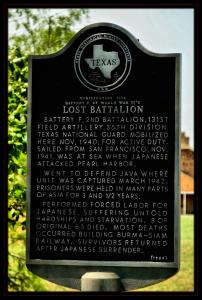 Lost - Battery F 2nd Batallion 131st Field Artillery Texas Marker