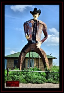 Once adorned the entry of Texas Cowboy Cafe