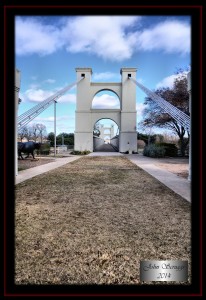 Waco Suspension Bridge from the South