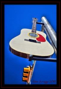 Guitar on a Lightpole ... Llano, Texas