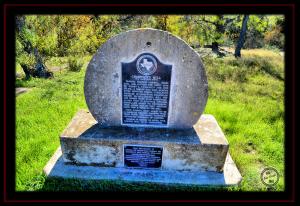 Millstone Historical Marker - East of SanSaba, Texas US 190 at Colorado River