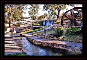 Mill Pond Waterfall and Mill Wheel