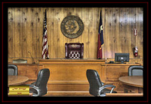 Duval County Texas Courthouse Courtroom Bench