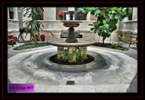 Fayette County Courthouse Central Fountain
