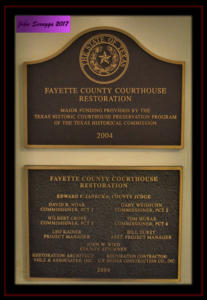 Fayette County Courthouse Restoration Placque