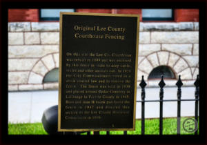 Lee County Courthouse Texas Fencing Placque