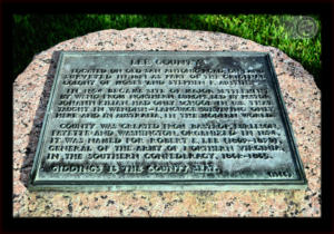 Lee County Texas Centennial Marker Placque