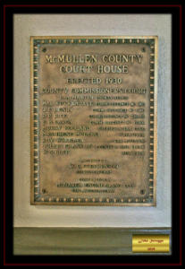 McMullen County Courthouse Tilden Texas Construction Placque