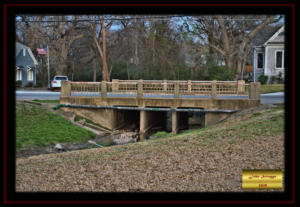 Old Bridge on Center Street over Pig Branch Creek Bonham Fannin County Texas