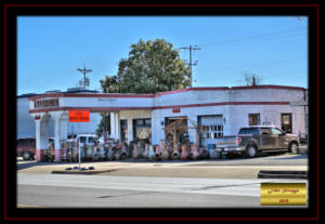 Old Magnolia (Mobil) Station in Giddings Texas