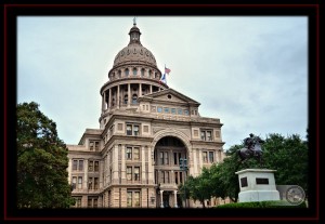 Texas State Capitol Front Entry and Texas Ranger Memorial