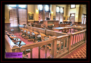 Victoria County Texas 1892 District Courtroom Bench