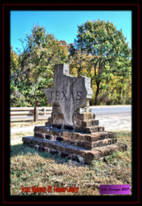 Welcome to Texas Stone Sign Highway 78 at the Red River