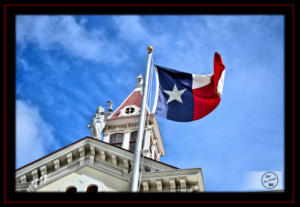 Wilson County Courthouse Floresville Texas Flagpole Justice