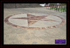 Wood County Courthouse Quitman Texas Sidewalk Mural